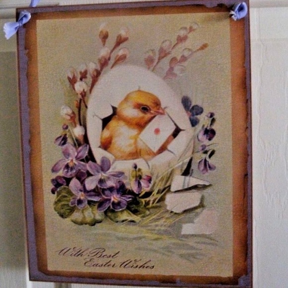 Easter Vintage  Reproduction Postcard Print Hanging Plaque New *CHOICE * - Picture 4 of 7